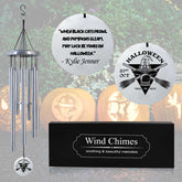 Trick or Treat Halloween wind chime with personalized engraving
